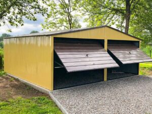 Mobilgarázs nyeregtetős 6x6m