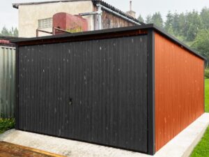 Mobilgarázs 3 x 5m RAL8004 / Fekete fa